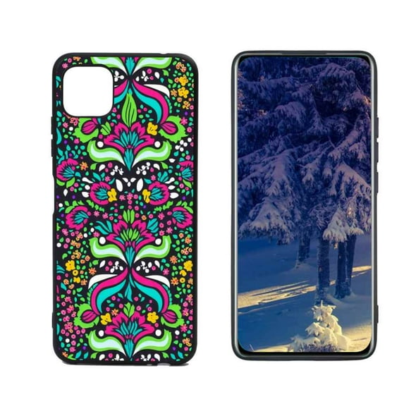 Mexican-Bohemian-Bright-Floral-Pattern-4 Phone Case, Degined for Samsung Galaxy A22 5G Case Men Women, Flexible Silicone Shockproof Case for Samsung Galaxy A22 5G