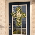 thumbnail image 5 of YingYouFu Daisy and Lavender Wreath Wildflower Wreath Spring and Summer Artificial Spring Silk Summer for Front Door Home Wall Wedding Festival Farmhouse Holiday Decor, 5 of 6