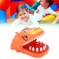 thumbnail image 4 of Push Teeth Biting Toy, Funny Cartoon Plastic Finger Biting Game Lovely  For Holiday Party Orange,Yellow, 4 of 8