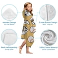 thumbnail image 7 of Yellow Baseball Items Pattern Hooded Bath Towel，50"x30" for Ages 3 To 12 Kids, Quick Dry Lightweight Soft Microfiber Hood Beach Towel Cover Up for Kids, 7 of 7