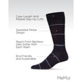 thumbnail image 3 of MeMoi Men's Spacedye Stripe Bamboo Dress Crew Socks - Mens - Male, 10-13, Navy, 3 of 7