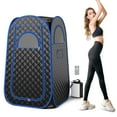 thumbnail image 1 of Gymax Portable Home Sauna Full Body Steam Sauna Tent w/ 3L Steam Generator Black, 1 of 10