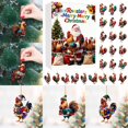 thumbnail image 3 of Rooster Themed Advent Calendar Ornament Set Featuring Santa Hat And Scarf Design For Festive Holiday Countdown Celebration With 24 Unique, 3 of 6