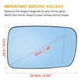 thumbnail image 3 of Unique Bargains Blue Mirror Glass Heated Backing Plate RH Rearview Mirrors, 3 of 7