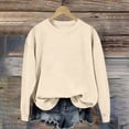 thumbnail image 5 of Yeaiivve Women's Maternity Nursing Sweatshirts Front Hidden Zipper Breastfeeding Pullover Oversized Crewneck Loose Pregnancy Sweatshirt with Pocket Beige,S, 5 of 9