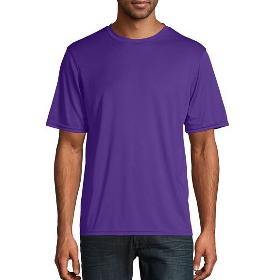 Champion Men's Short Sleeve Double Dry Performance T-Shirt, Purple, Large