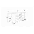thumbnail image 3 of Space 55'' Modern TV Stand Console Table Entertainment Center for Up to 65'' TVs Natural Oak Finish, 3 of 6