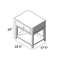 thumbnail image 5 of Plank+Beam Solid Wood Nightstand with Storage Drawer and Shelf, Espresso, 5 of 7