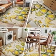 thumbnail image 6 of Summers Lemon Gnomes Washable Area Rugs 2.7'x5', Farm Yellow Fruit Green leaf Newspaper Low Pile Throw Living Room Rug Non-Slip Sturdy Edge Binding Carpet for Indoor Entryway Bedside Kitchen, 6 of 9
