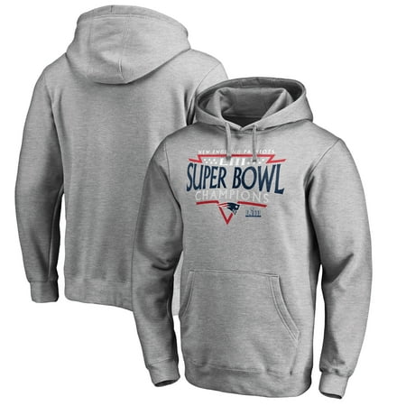 Nfl Football Pullover Jacket (New England Patriots NFL Pro Line by Fanatics Branded Super Bowl LIII Champions Neutral Zone Pullover Hoodie - Heather)