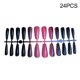 thumbnail image 5 of Soidarity 24 piezas de uñas postizas puntas de uñas postizas para mujeres niñas negro rosa rojo Type3 NO3, 5 of 6