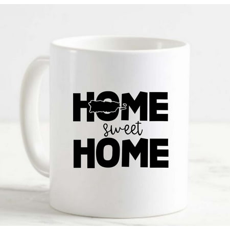 

Coffee Mug Home Sweet Home Puerto Rico Island Native Hometown Love White Cup Funny Gifts for work office him her
