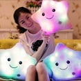 thumbnail image 3 of Colorful Body Pillow Star Glow LED Luminous Light Pillow Cushion Soft Relax Gift Smile Body Pillows,Purple,16*14inch, 3 of 5
