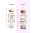 thumbnail image 3 of Neceser de viaje Narwey a rayas para mujer, color rosa empolvado, 3 of 9