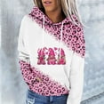 thumbnail image 5 of Fayshow0 Plus Size Clearance Breast Cancer Awareness Accessories T Shirts Hoodies for Women Trendy Loose Sweatshirts Long Sleeve Cute Print Patchwork Hooded Pullover Fall Clothes with Pocket, 5 of 7