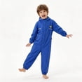 thumbnail image 5 of mgoYE Big Kid Rain Suit Size 12 Toddler Kids Rain Suit for Boys Girls One Piece Hoodie Waterproof Coverall Lightweight Rain Jacket(Blue,6-7 Years), 5 of 7