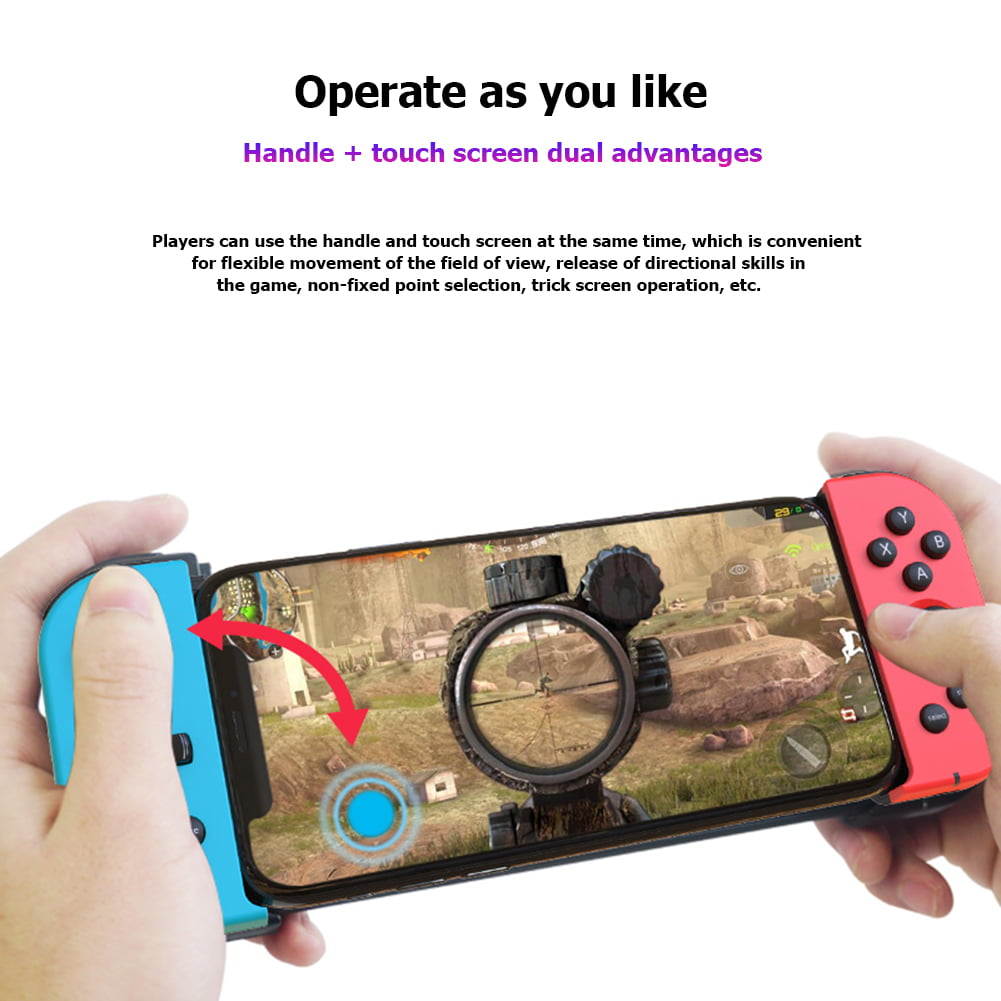 X6 Telescopic Bluetooth Game Controller Wireless Gamepad for PUBG Mobile 