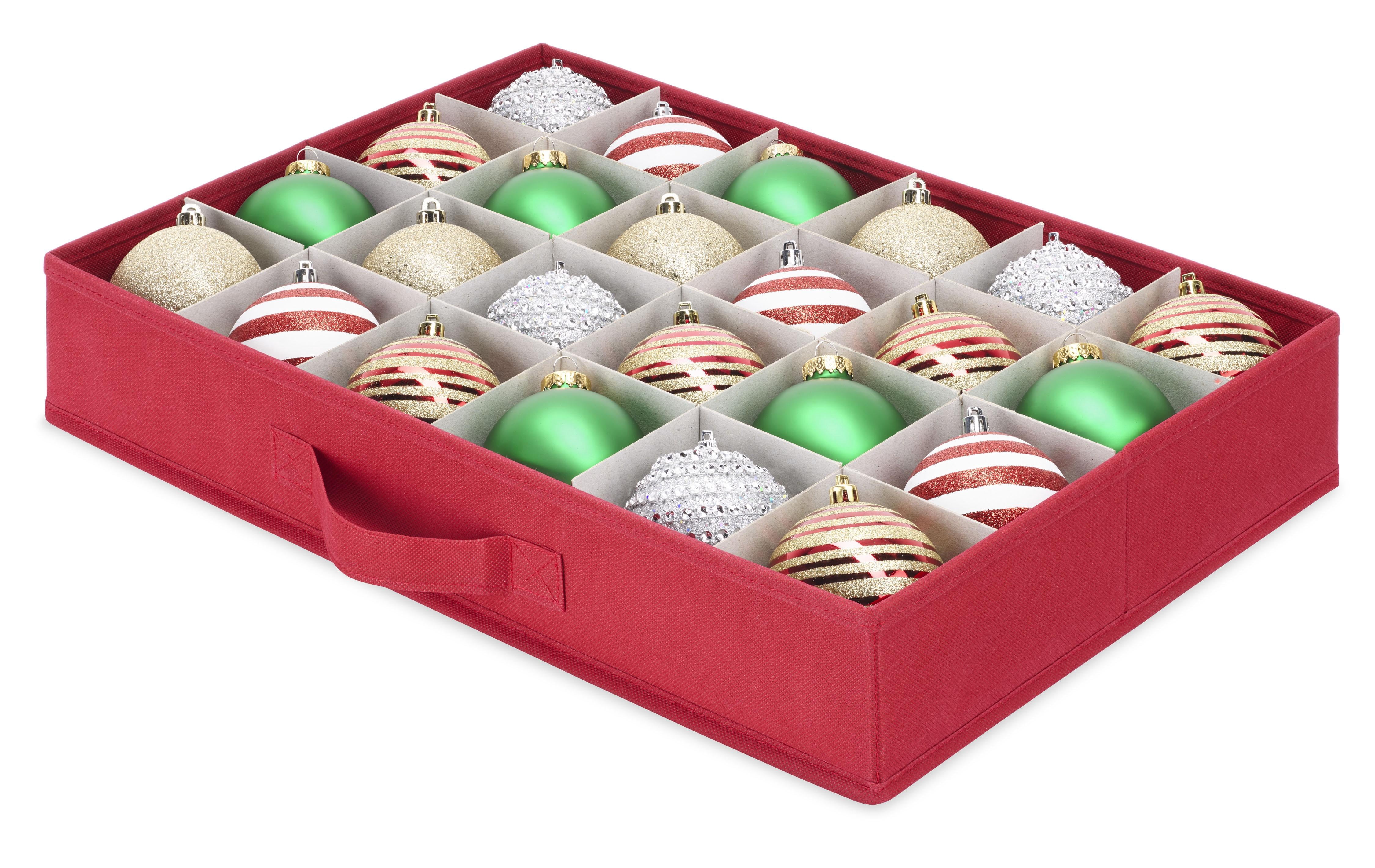 Whitmor Storage Organizer Box with Removable Trays - Red w/Green Trim - Adult