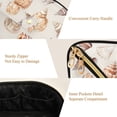 thumbnail image 5 of FORMRS Makeup Bag Travel Cosmetic Organizer for Women Fold Flat Zipper Pouch with Handle, Red Watercolor Seashells, 5 of 8