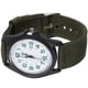 thumbnail image 4 of Reloj de pulsera de cuarzo para hombre, de nailon tejido, estilo deportivo y moderno, con calendario (verde militar)., 4 of 8