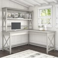 thumbnail image 2 of Bush Furniture Key West 60W L Shaped Desk with Hutch, 2 of 8