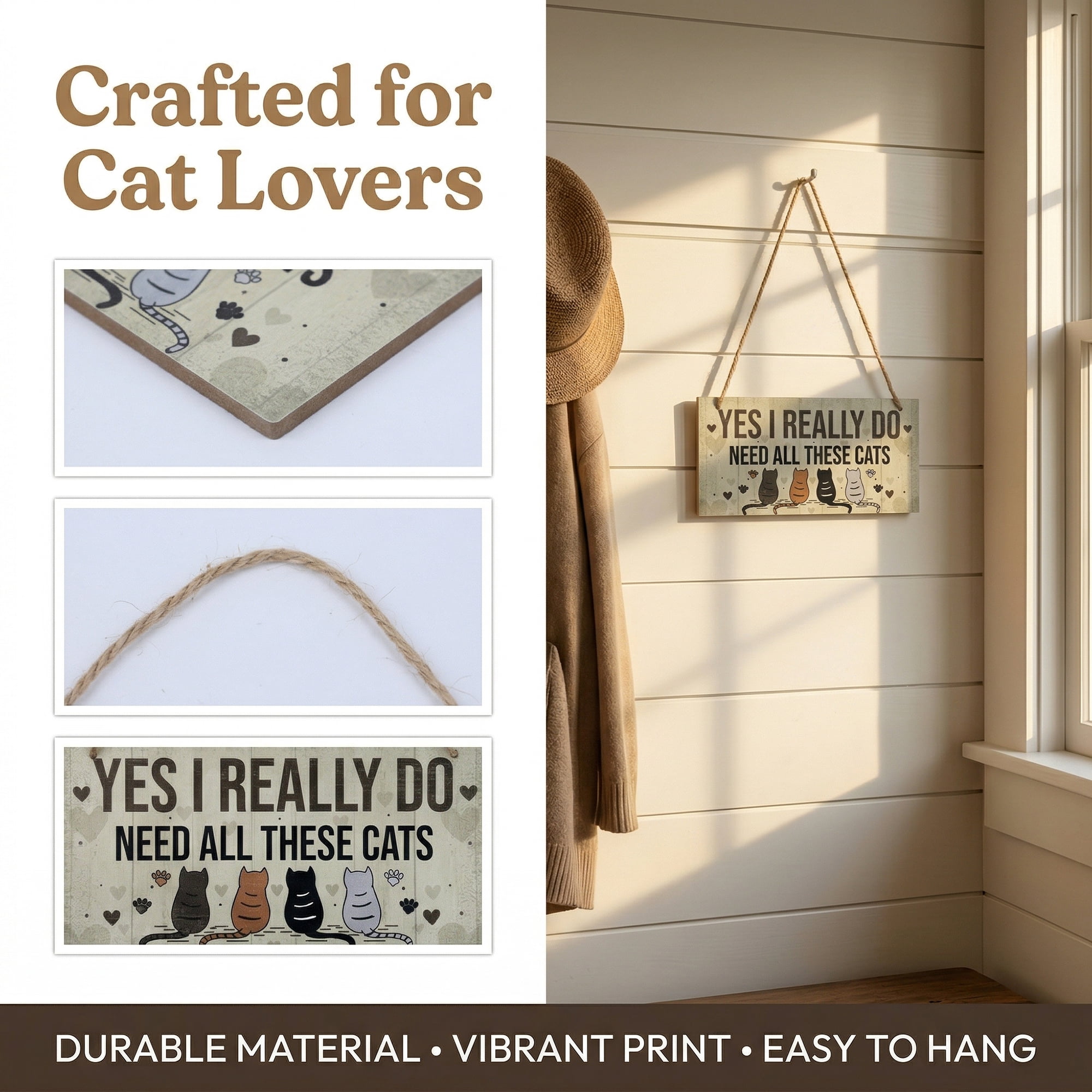 Unique Bargains Pet Sign Home Decor Decorative Wall Plaque Style A 3.9in
