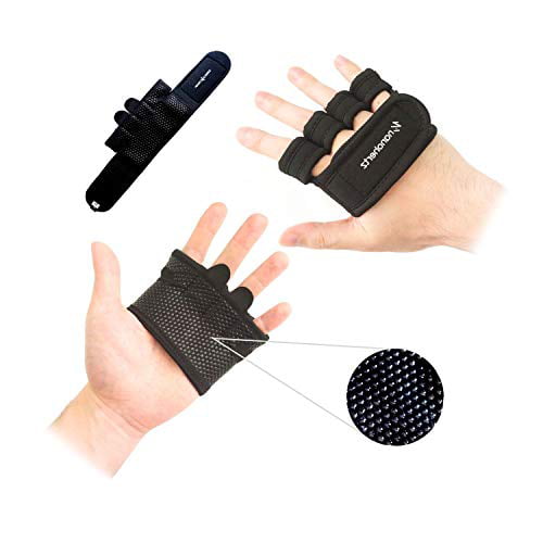 Fingerless Half Gloves for Crossfit & Weightlifting Callus Protection Less Sweat 