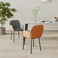 thumbnail image 1 of vidaXL Dining Chairs 2 pcs Light Grey Fabric and Faux Leather, 1 of 5