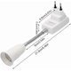 thumbnail image 2 of E27 Socket with Wireless Switch, 2 Pieces 360 Degree Adjustable e27 Bulb Holder, Light Bulb Socket Adapter, for Bedroom Kitchen Office, Bed Reading La, 2 of 4