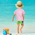 thumbnail image 4 of FORMRS Boys Rash Guard Short Sleeves Swim Shirt Quick Dry UPF 50+ Sun Protection, Sizes 3-12T, Cartoon Strawberry, 4 of 6