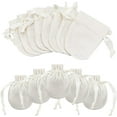 thumbnail image 6 of 12Pcs White Drawstring Velvet Bags Jewelry Pouches Bags for Wedding Birthday Christmas 3.94x3.15inch, 6 of 9