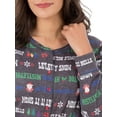 thumbnail image 2 of Fruit of the Loom Women's & Women's Plus Christmas Printed Thermal Ribbed Union Suit Pajama, 2 of 5
