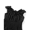thumbnail image 5 of Jxzom Womens Lantern Ruffle Romper Off Shoulder Puff Short Sleeve Flowy Lyaner Romper Dress Smocked Short Jumpsuit Playsuits, 5 of 7