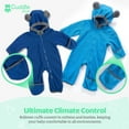 thumbnail image 2 of Cuddle Club Fleece Baby Bunting Bodysuit One Piece Hooded Romper Outerwear, 3T Blue Navy 2-Pack, 2 of 7