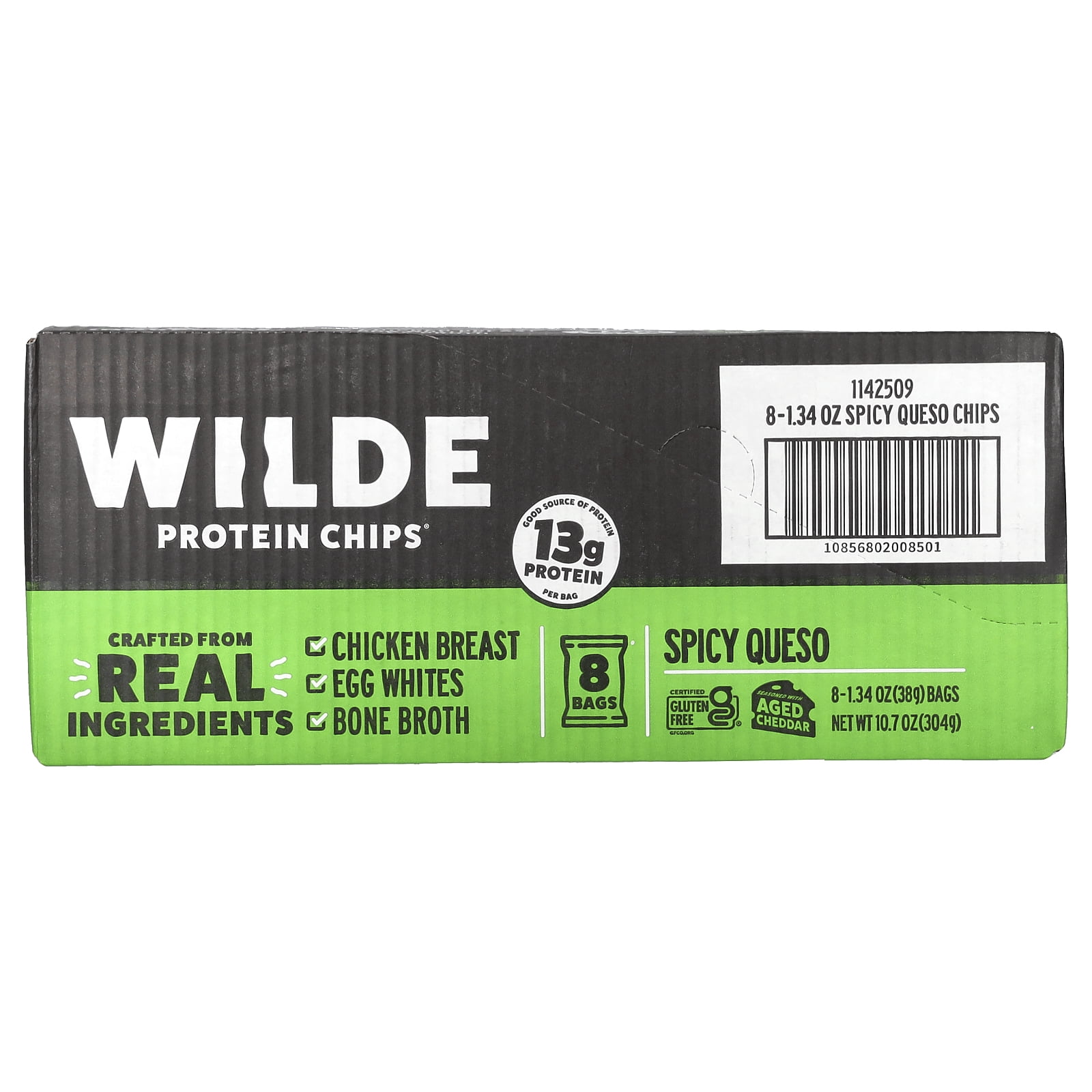 WILDE Protein Chips Spicy Queso 1.34oz (8-1.34oz)