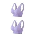 thumbnail image 1 of Sonducket Sujetador deportivo Sexy y de apoyo para mujer, sujetador para ir al gimnasio para mujer, sujetador sin costuras, Sujetador Push Up, Púrpura XXL, 1 2piezas, 1 of 6