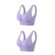 thumbnail image 3 of Minnieouse Sujetador deportivo Sexy y de apoyo de nailon para mujer, sujetadores inalámbricos para ir al gimnasio, sujetador transpirable para Púrpura XXL,1 2piezas, 3 of 6