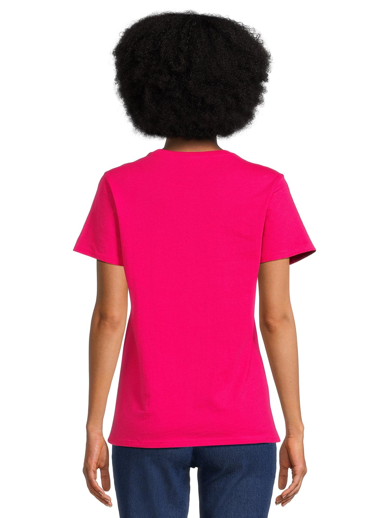 RealSize Women's Crewneck Tee with Short Sleeves, Sizes XS-XXXL