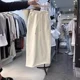 thumbnail image 5 of Vestido largo medio versátil con abertura lateral y cintura elástica de color sólido de moda para primavera, otoño y verano de 2023, recién llegado, 5 of 5
