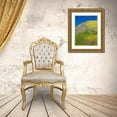 thumbnail image 3 of Gulin, Sylvia 19x24 Gold Ornate Wood Framed with Double Matting Museum Art Print Titled - USA-Washington State-Winona winter wheat with fence line and foreground of vetch, 3 of 4