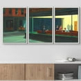 thumbnail image 2 of wall26 Framed Canvas Print Wall Art Set Nighthawks by Edward Hopper Cultural Historic Oil Painting Fine Art Reproduction Scenic Colorful for Living Room, Bedroom, Office - 16"x24"x3 White, 2 of 5