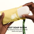 thumbnail image 2 of ZOMCHI Bar Soap Saver Bag with Different Roughness, Exfoliating Soap Bag, Soap Pouch for Body Wash (2 Pieces, Yellow), 2 of 6