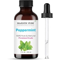 Majestic Pure Peppermint Essential Oil, Premium Grade, Pure and Natural, for Aromatherapy, Massage, Topical & Household Uses, 1 fl oz