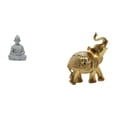 thumbnail image 1 of Estatua de mono para interiores y exteriores, figura budista en miniatura, estatua de meditando, resina de arenisca, decoración de mesa única, 1 of 8