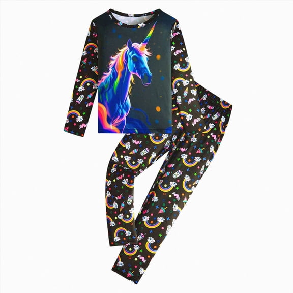 Wonitaaizi Child Boys Pajamas Long Sleeve Glow In Dark Cartoon Printing Top and Pants PJ Set Sleepwear Boys Outfits Sets (9-10 Years,Blue)