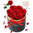 thumbnail image 1 of Rosas preservadas Forever Flowers Changshunqi en caja x7, 1 of 9