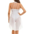 thumbnail image 6 of MSemis Color Block Lyrical Dance Dress Women White S, 6 of 6