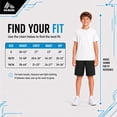 thumbnail image 7 of RBX Boys Athletic Shorts - 2 Pack Performance Mesh Jersey Gym Shorts with Elastic Waistband (8-16), 7 of 7