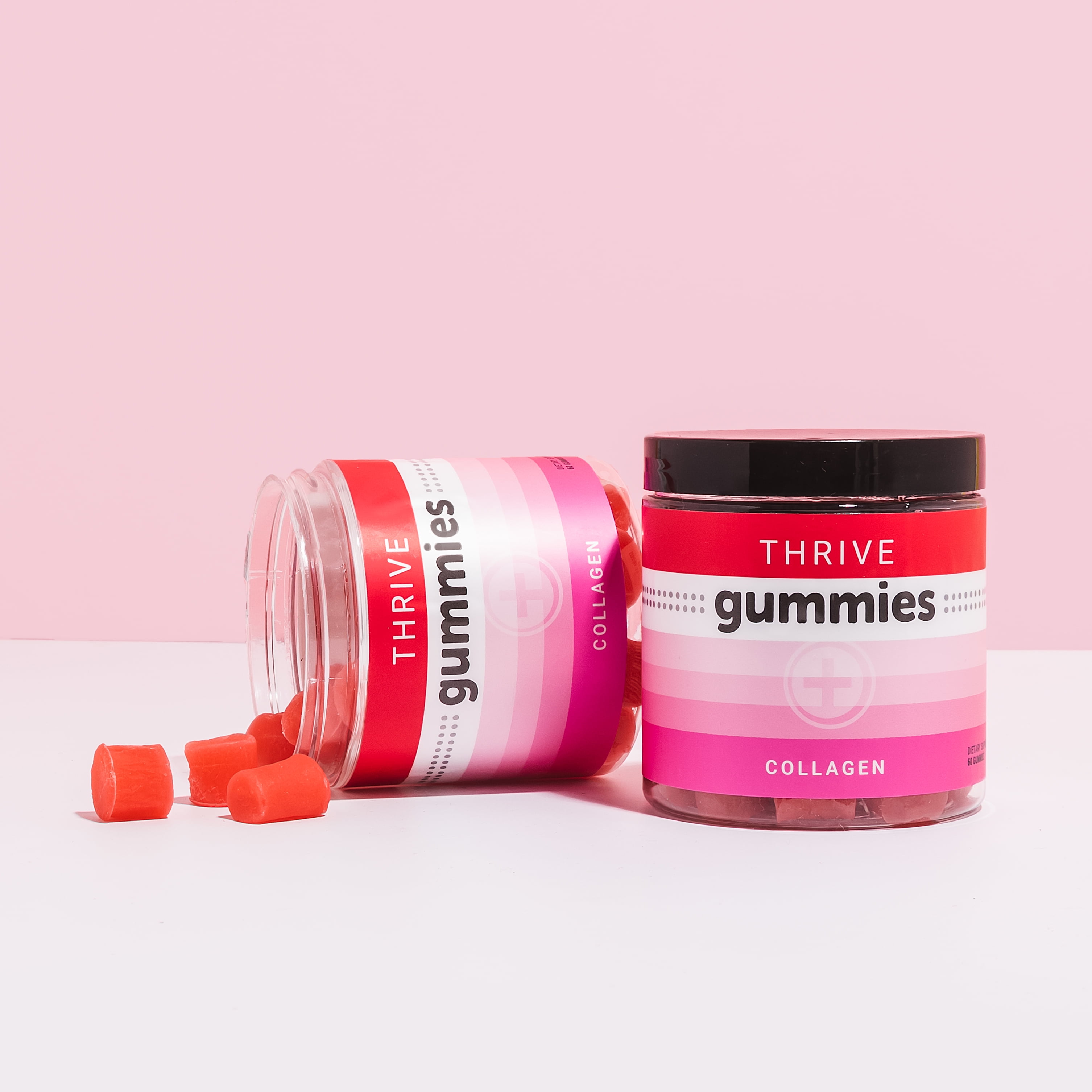 THRIVE Collagen Gummies - 30 Servings (60 Pieces) - Biotin & Collagen for Hair, Skin & Nails Support
