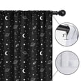 thumbnail image 4 of Blackout Kids Curtains,Black White Star Moon Planet Comet Pattern Childrens Insulated Curtains Set Of 2,Bedroom Essentials,Toddler Room Decor 42x54in(106x137cm), 4 of 5